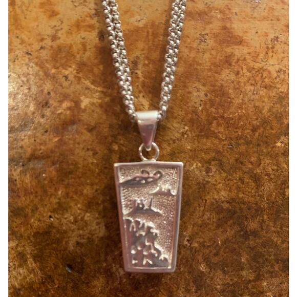 Sterling Silver Inlayed Necklace - Picture 6 of 7